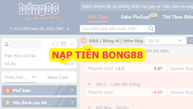Nạp tiền Bong88
