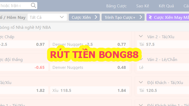 Rút tiền Bong88
